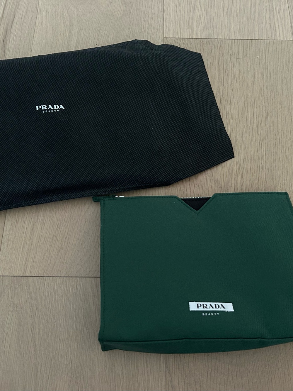 Prada Green Nylon Toiletry Pouch